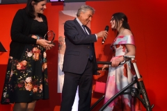 John Inverdale talks to Disability Sports Performer of the Year Award winner Charlie Denman watched by Amy Price.
Gloucestershire Sports Awards 2018
Cheltenham Racecourse, Evesham Rd, Cheltenham.